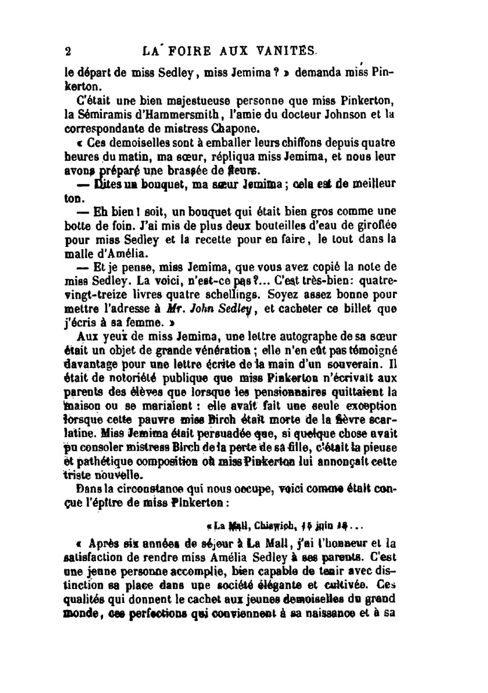 La Foire Aux Vanités. Tome 1 | W.M. Thackeray