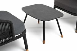 "Верона" лаунж-зона 5-местная плетеная из роупа (веревки), каркас алюминиевый темно-серый, роуп темно-серый