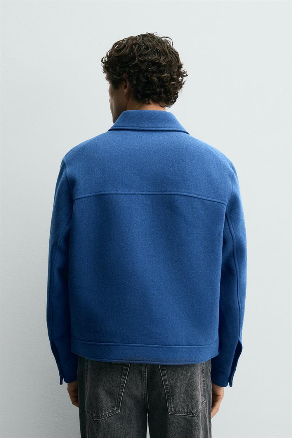 ZARA КУРТКА С ЗАСТЕЖКОЙ-МОЛНИЕЙ, ЯРКО-СИНИЙ