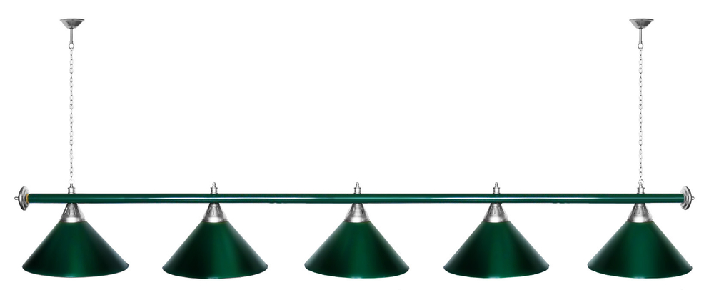 Лампа STARTBILLIARDS 5 пл. (плафоны золотые,штанга золотая,фурнитура золото)