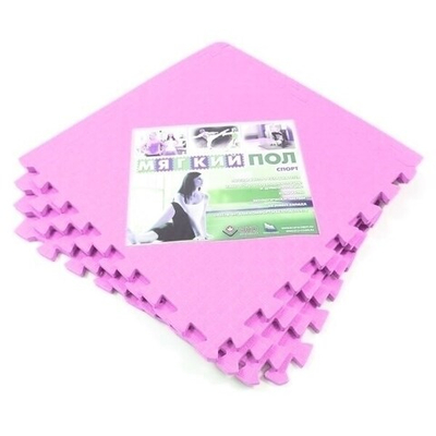 Мягкий пол Спорт 50х50х1,4 см розовый от 100 шт. Розовый