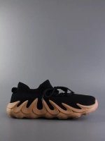 Кроссовки Изики детские - Yeezy boost- черно-коричневые