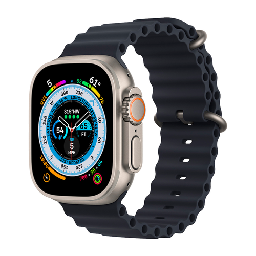 Умные часы Apple Watch Ultra GPS + Cellular, 49mm, Titanium Midnight Ocean Band (Темная ночь)