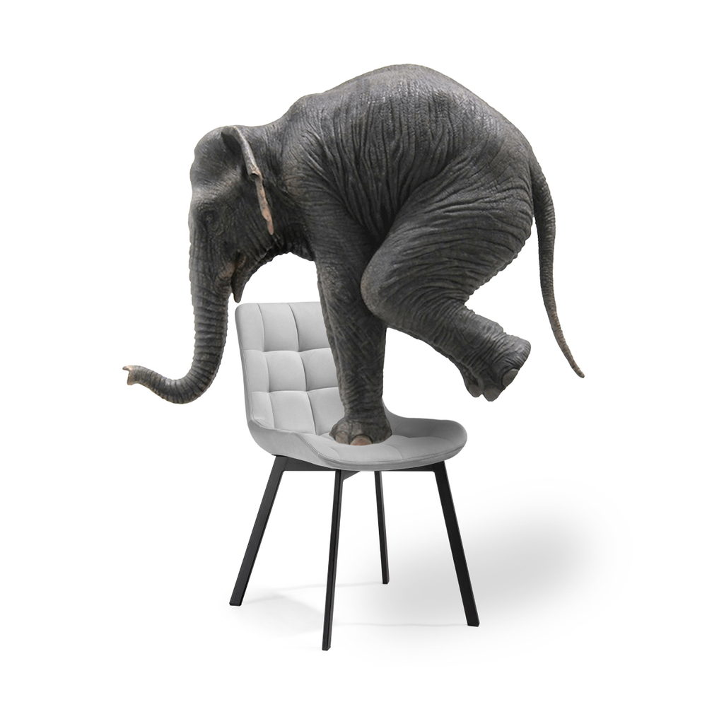 Стул на металлокаркасе Woodville Стронг 4 шт светло-серый, черный, ножки черные