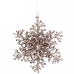 Подвеска «Снежинка резная» 12 см, золото