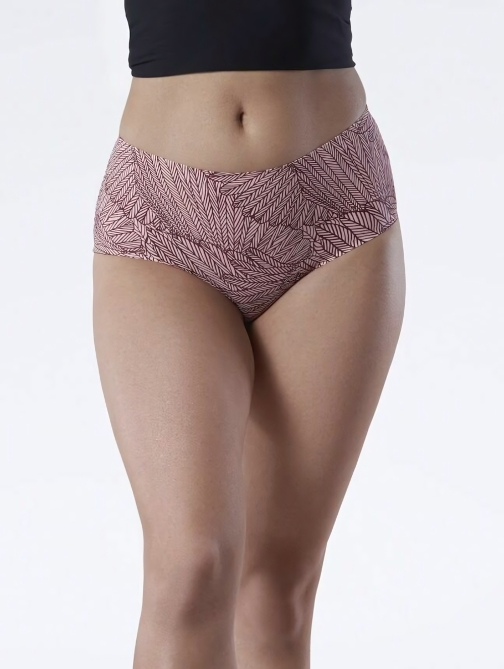 Высокие трусики Wings Maxi с принтом в виде крыльев (Размер: M) (Цвет: бордовый)