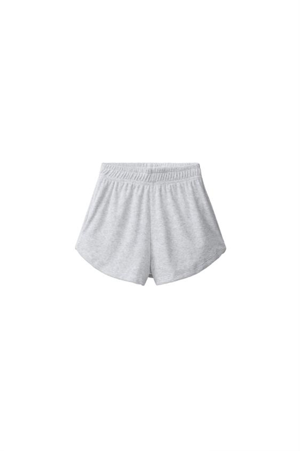 ZARA КОМПЛЕКТ ИЗ ФУТБОЛКИ И ШОРТОВ ИЗ МАХРОВОЙ ТКАНИ, СЕРЫЙ МЕЛАНЖ