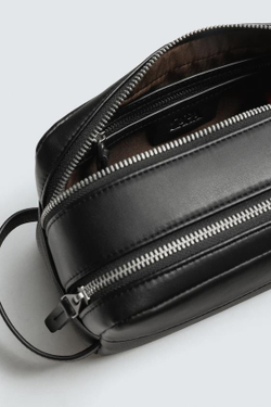 ZARA НЕСЕССЕР ИЗ РЕЛЬЕФНОЙ ТКАНИ, ЧЕРНЫЙ