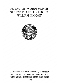 Poems of Wordsworth: Selected & Ed | Wordsworth William