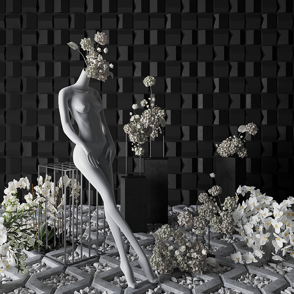 Декоративная панель пенополиуретан, 600x600 мм