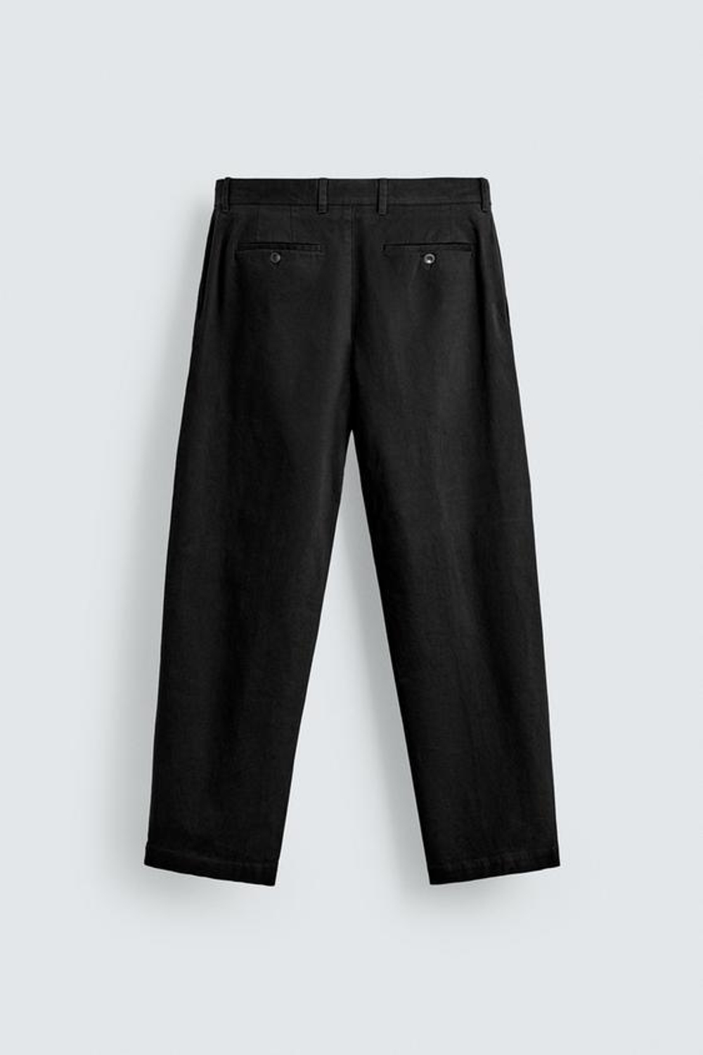 ZARA БРЮКИ ЧИНОС STRAIGHT FIT, ЧЕРНЫЙ