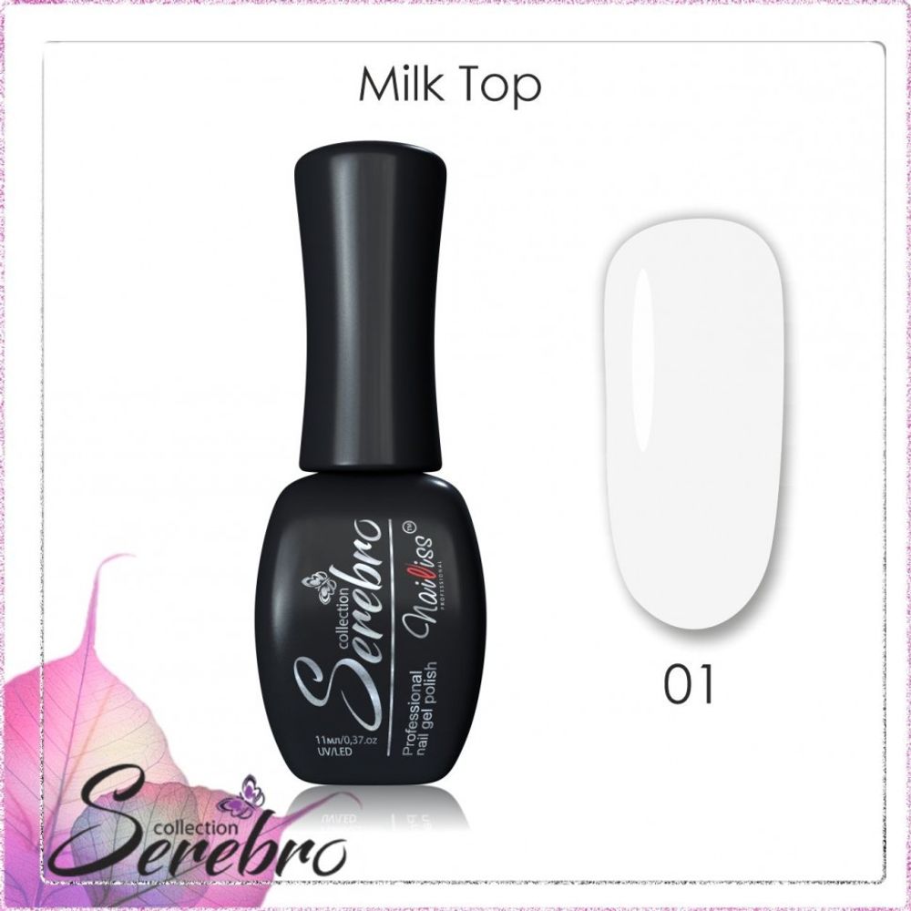 Serebro &quot;Milk top&quot; для гель-лака №01, 11 мл