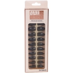 Ногти накладные на клеевых пластинах 24шт «ТЫПРЕКРАСНА!», цвет чернильные ночи, длина 3см