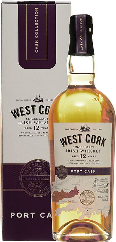Виски West Cork Port Cask 12 Years, 0.7 л