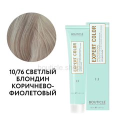 Профессиональный перманентный крем-краситель для волос Bouticle Expert Color Hair Color Cream цвет 10.76 светлый блондин коричнево-фиолетовый, 100 мл