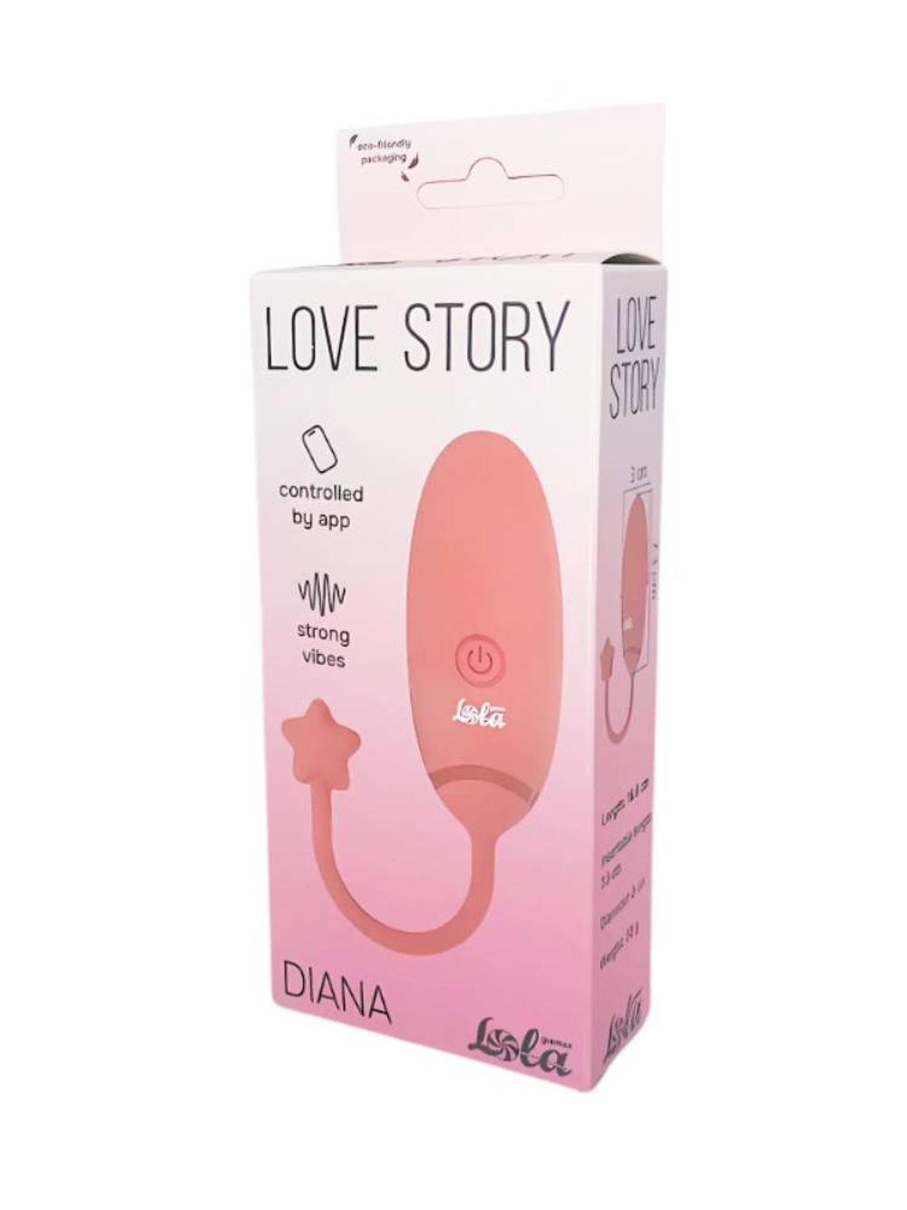 Вибро яйцо с приложением Diana Love Story Pink 3014-01lola