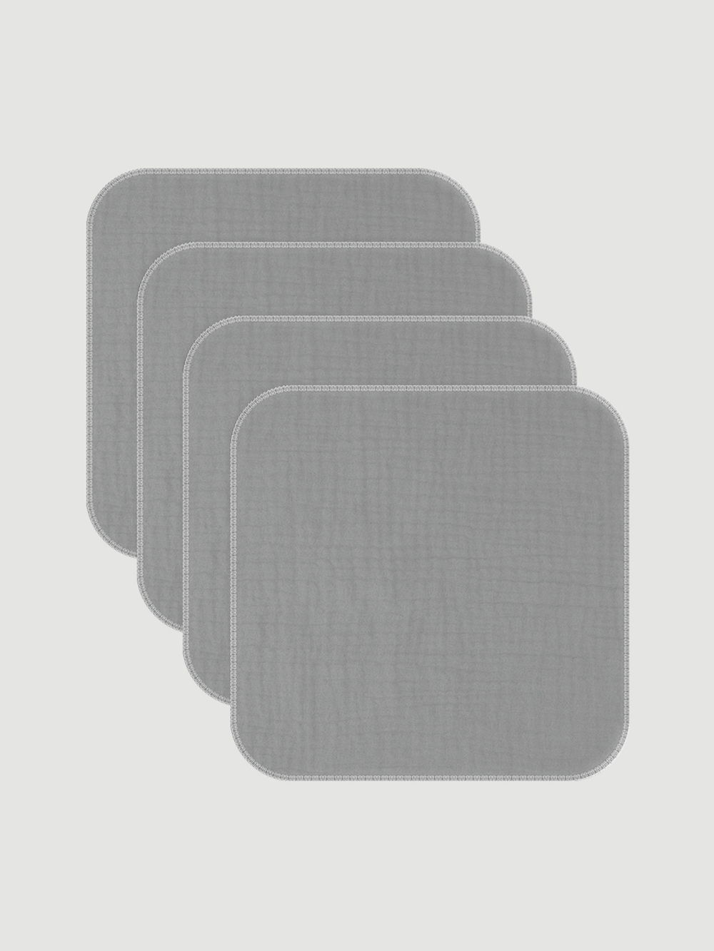 Сет из 4х муслиновых салфеток Mjölk Storm Gray