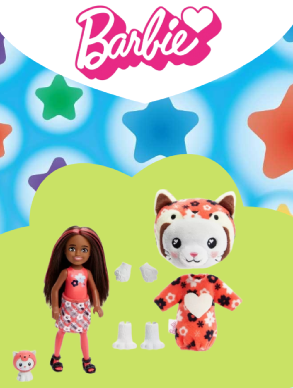 Кукла Barbie Cutie Reveal Chelsea Costume Cuties Series HRK28 — Челси в костюме котёнка, с сюрпризам