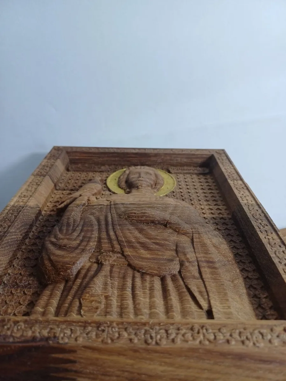 Освященная Икона Св. мученика Трифона 23.5х19см дуб