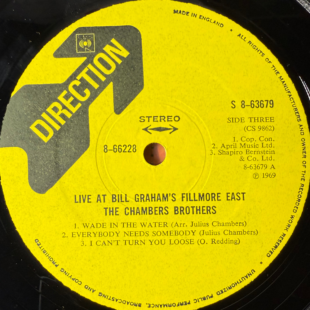 The Chambers Brothers ‎– Love,Peace And Happiness / Live At Bill Graham's Fillmore East 2LP (Англия 1970г.)