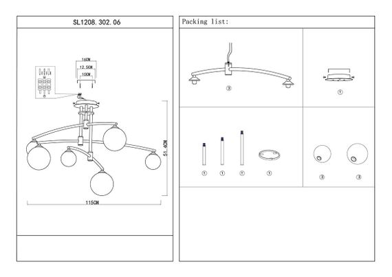 Потолочная люстра ST Luce Sembrare SL1208.302.06