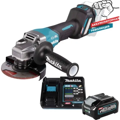 Аккумуляторная угловая шлифовальная машина с диском 125 мм XGT Makita GA029GZM101