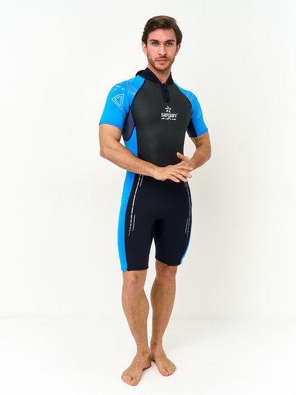 Гидрокостюм Sargan Nero 2.0 Shorty men 3 мм черно-голубой