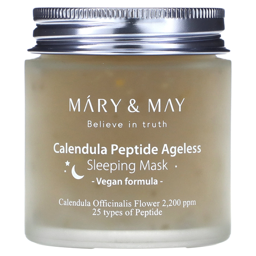 Mary & May, Calendula Peptide Ageless, маска для сна, 110 г (3,88 унции)