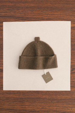 ZARA TIMELESS — ШАПКА ИЗ 100% ШЕРСТИ, КОРИЧНЕВЫЙ