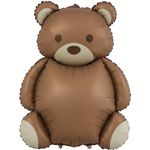 Шар (35''/89 см) Фигура, Мишка, Сатин, 1 шт.