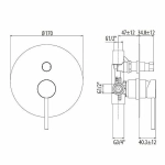 Смеситель для душа Gattoni Circle Two 9134/91BO