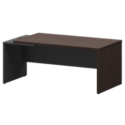 Стол руководителя левый KZ-18L Дуб венге/Графит 1800x900x750 Кортез