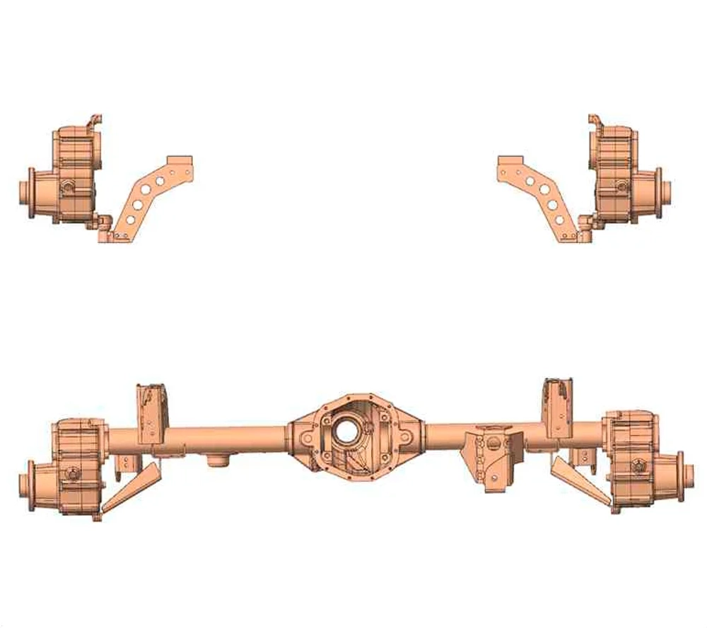 Раздельная ось с портальными мостами для Jeep Wrangler JT/JL/JK задний мост Портальная ось Bolt-On Порталы