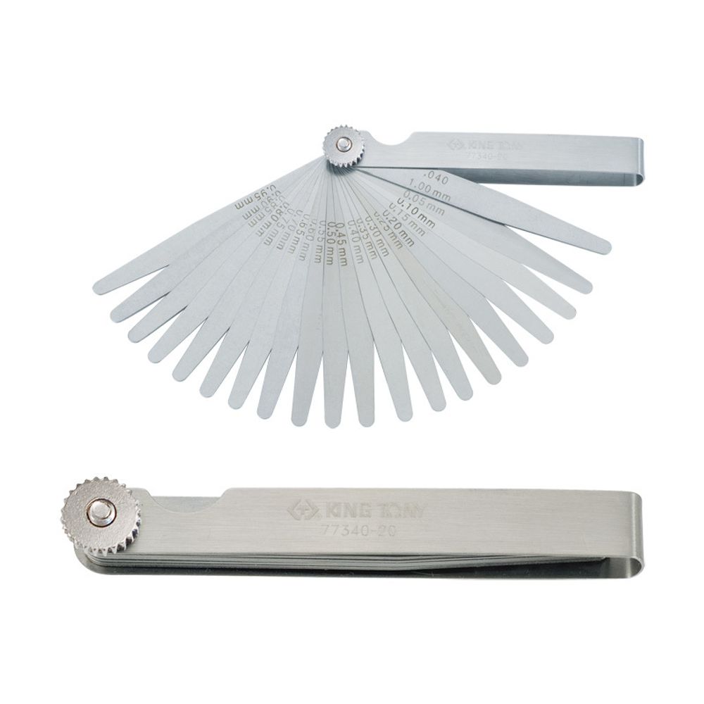 KING TONY (77340-20) Набор щупов для проверки зазоров, 0.05-1 мм, 20 предметов