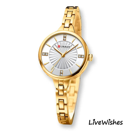 Часы наручные кварцевые CURREN на металлическом браслете, золотистый W8570-01