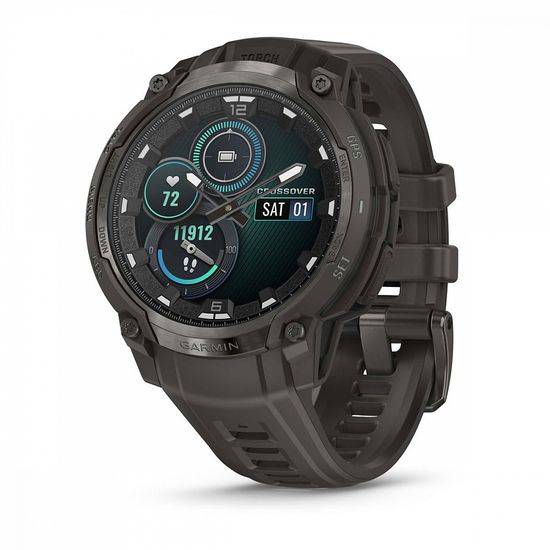Умные часы Garmin Instinct Crossover AMOLED charcoal черный