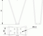 Нога меб 068 00 000 H=270 (50 в кор) СЗ