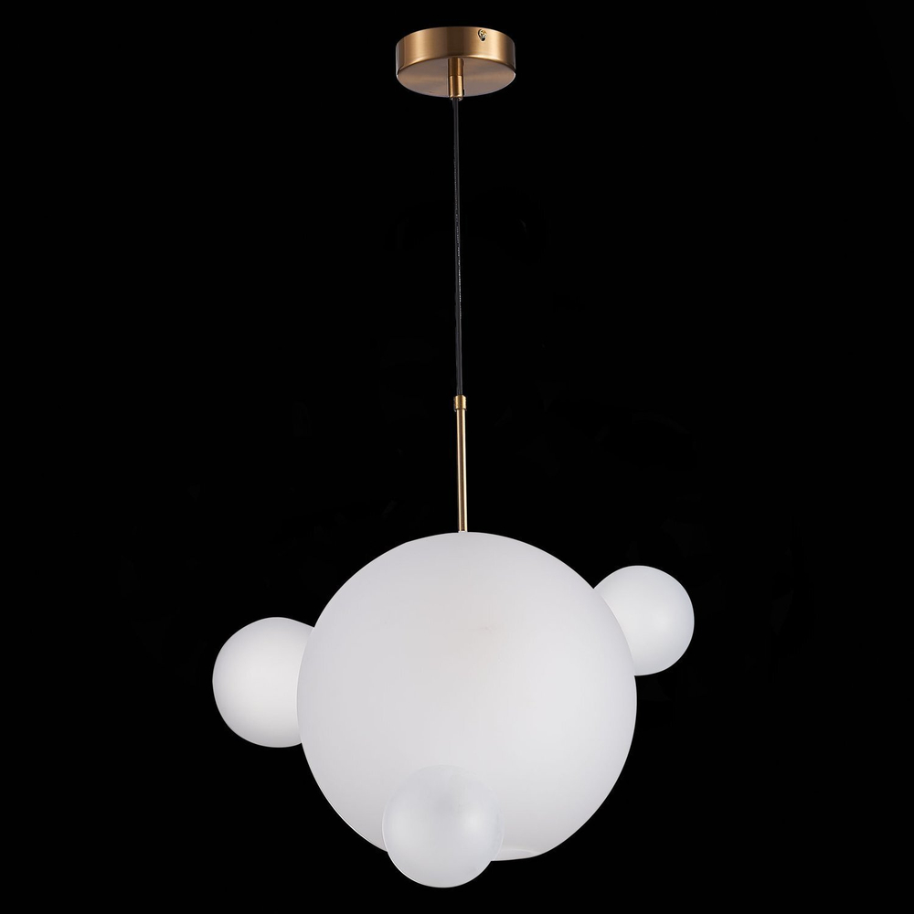 SL1133.503.01 Светильник подвесной ST-Luce Латунь/Белый E27 1*60W BOPONE