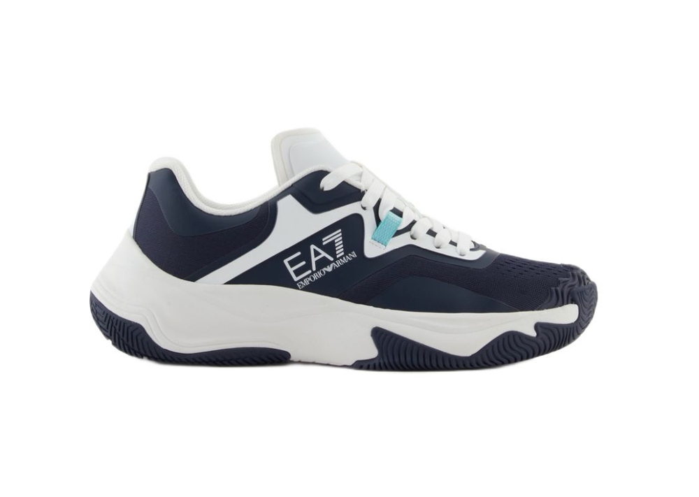 Теннисные кроссовки EA7 Unisex Woven Sneaker - sky captain/white/aqua sky
