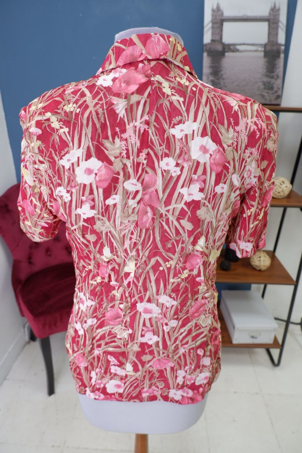 Блузка из вискозы с принтом 46-48 размер