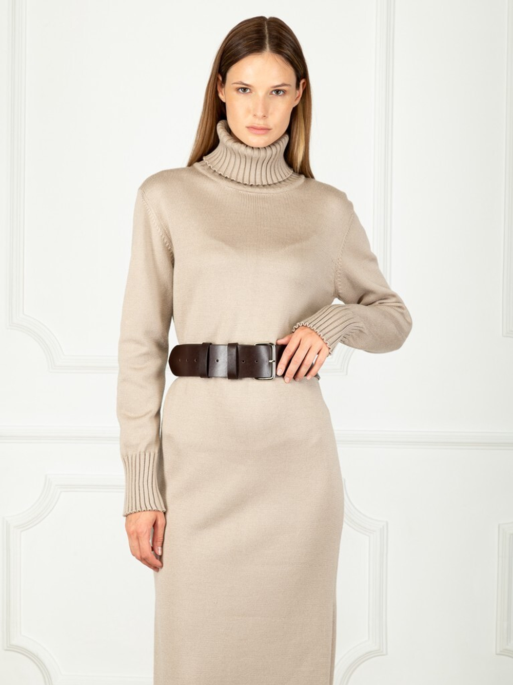 Ремень ELEGANZZA Z-PL13, темно-коричневый