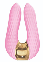 Розовый двойной вибростимулятор AIKO с двумя моторами (Цвет: розовый)