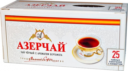 Чай Azercay черный с бергамотом, 25 п