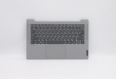 Верхняя панель с клавиатурой (топкейс) для ноутбука Lenovo 5-14IIL05 серая , раскладка - русская(5CB0Y89137)