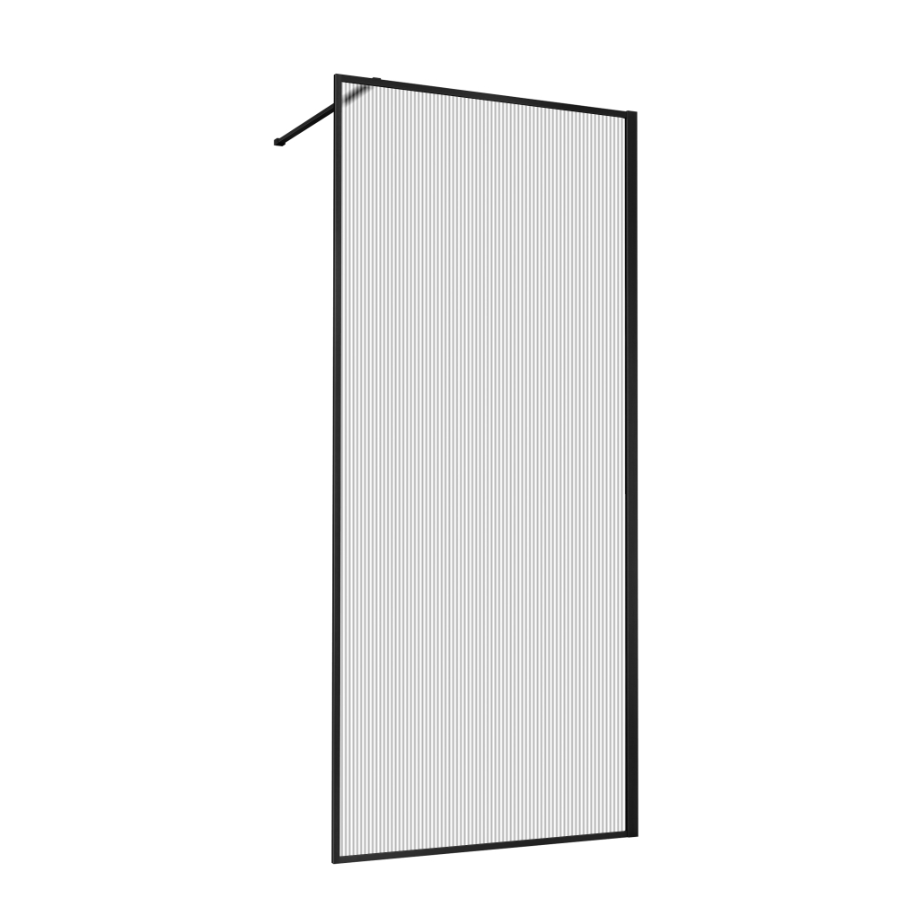 Душевая перегородка Walk-In VSW-1HP120FLB, 1200*2000, черный, стекло рифленое, , шт
