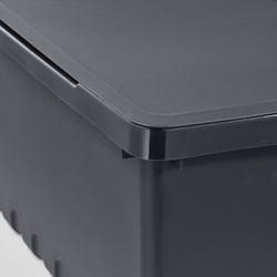 IKEA UPPSNOFSAD  (ИКЕА УППСНОФСАД)  -  Контейнер с крышкой, черный, 35x25x14 см/9 л