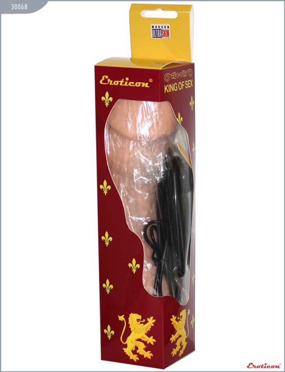 Вибратор-гигант на присоске из реалистичного материала - 24 см. (Цвет: телесный)