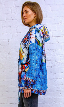 Куртка "Москва Кандинского", по мотивам живописи Василия Кандинского, картина "Москва. Красная площадь."