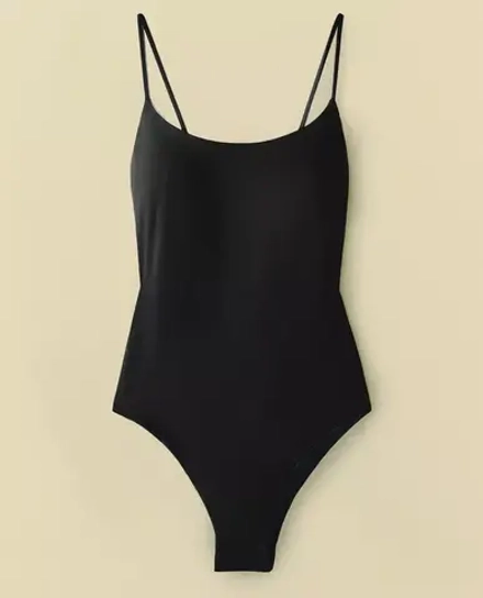 ZARA HOME КУПАЛЬНИК НА ТОНКИХ БРЕТЕЛЬКАХ, ЧЕРНЫЙ