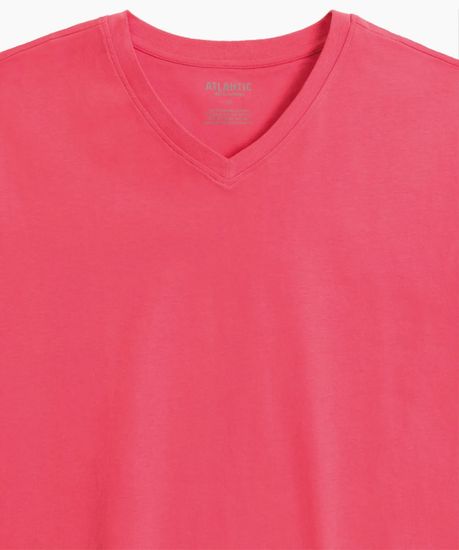 Пижама мужская с коротким рукавом и шортами Atlantic NMP-379E, хлопок, коралловый + темно-синий